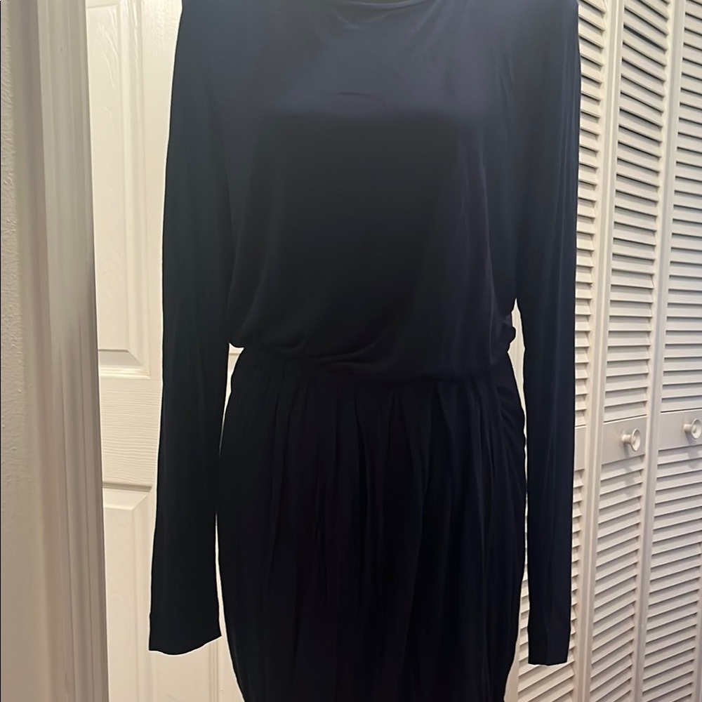 Marlene Birger Elegant Bateau Neckline Long Sleeve Dress